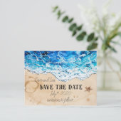 日付のカスタマイズ可能なビーチはがきの保存 ポストカード (スタンド正面)