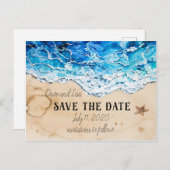 日付のカスタマイズ可能なビーチはがきの保存 ポストカード (正面/裏面)