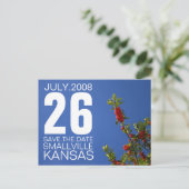 日付のカスタマイズ可能なベリーの保存 案内ポストカード (スタンド正面)