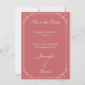 日付のカスタマイズ可能な婚約ファンシー枠の保存 セーブザデート (正面)