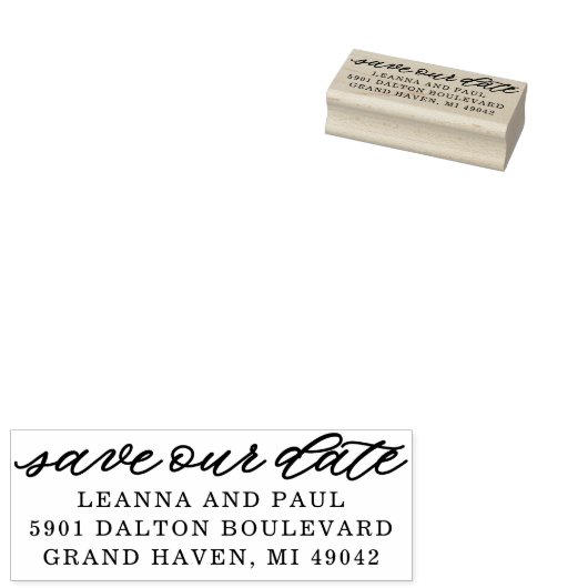 日付のカスタム結婚式差出人住所の保存 ラバースタンプ (押印)