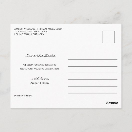 日付のカレン結婚ダーの写真はがきの保存 ポストカード (裏面)