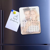 日付のカレン結婚ダーを保存する写真6行Sage マグネット