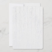 日付のカレン結婚ダーを木材に保存 招待状 (裏面)