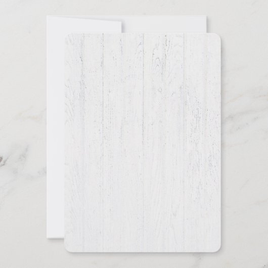 日付のカレン結婚ダーを木材に保存 招待状 (裏面)