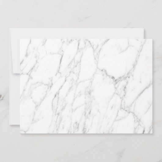 日付のカードを保存し結婚たシックな白い大理石 セーブザデート (裏面)