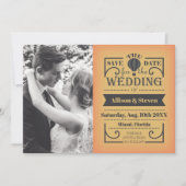 日付のカード結婚をフラット保存 セーブザデート (正面)