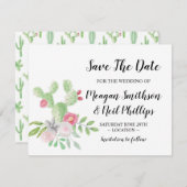 日付のカード結婚サボリのカップルを絵を描保存する セーブザデート (正面/裏面)