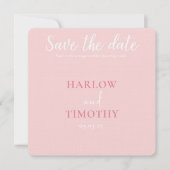 日付のカー結婚ドピンクQRコードの保存 セーブザデート (正面)