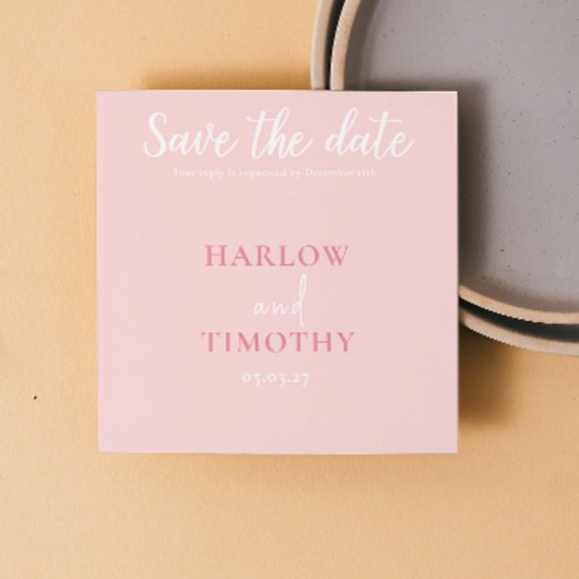 日付のカー結婚ドピンクQRコードの保存 セーブザデート