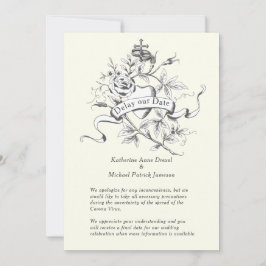 日付のクロス·コロナ·ウ結婚イルスを遅らせる 招待状