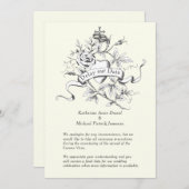 日付のクロス·コロナ·ウ結婚イルスを遅らせる 招待状 (正面/裏面)