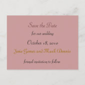 日付のケーキ結婚はがきを保存する 案内ポストカード (裏面)