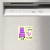 日付のケーキ結婚マグネットを保存 マグネット (インサイチュ (食洗機))