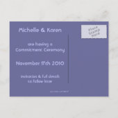 日付のコミットメント式を保存する 案内ポストカード (裏面)