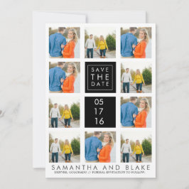 日付のコラージュを保モダン存 |結婚式 セーブザデート