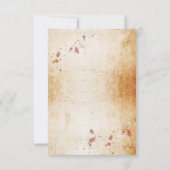 日付のゴシック様式フレームのハロウィン素朴なカードを救って下さい セーブザデート (裏面)