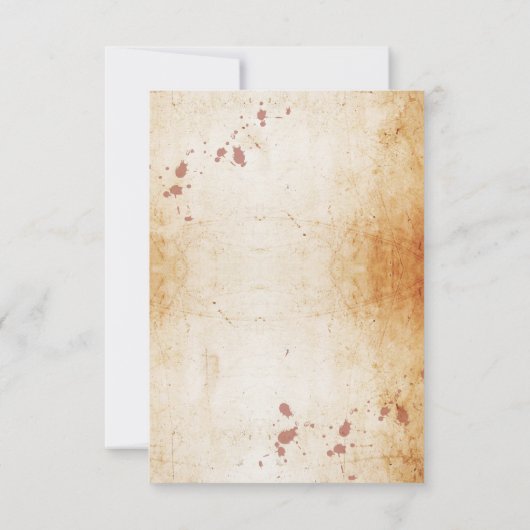 日付のゴシック様式フレームのハロウィン素朴なカードを救って下さい セーブザデート (裏面)