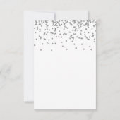 日付のシルバー結婚グリッター紙吹雪カードの保存 (裏面)