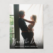 日付のスクリプエレガントトの写モダン真を保存 案内ポストカード (正面)