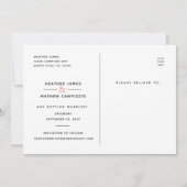 日付のスクリプト結婚フォトカードの保動揺して存 招待状 (裏面)