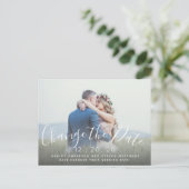日付のスクリプ結婚ト写真の変更 ポストカード (スタンド正面)