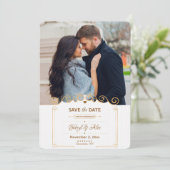 日付のスクロール写真のアナウンスを保存 案内状 (スタンド正面)