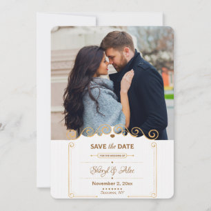 日付のスクロール写真のアナウンスを保存 案内状