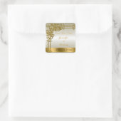 日付のステッ結婚カーを保存 スクエアシール (バッグ)