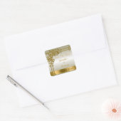 日付のステッ結婚カーを保存 スクエアシール (封筒)