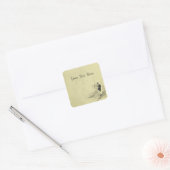 日付のステッ結婚カーを保存 スクエアシール (封筒)