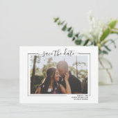 日付のタイポグラフィ写真結婚のカード シーズンカード (スタンド正面)