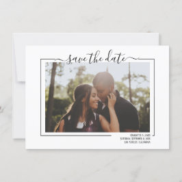 日付のタイポグラフィ写真結婚のカード シーズンカード