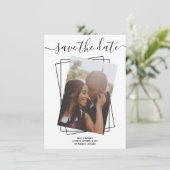 日付のタイポグラフィ写真結婚のカード シーズンカード (スタンド正面)