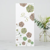 日付のダリアの庭のモノグラムの発表を救って下さい 招待状 (スタンド正面)