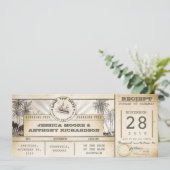 日付のチケット-ヴィンテージの招待状--を救って下さい セーブザデート (スタンド正面)