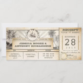 日付のチケット-ヴィンテージの招待状--を救って下さい セーブザデート (正面)