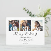 日付のテンプレート写真のコラージュを保存 セーブザデート (スタンド正面)