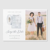 日付のトイレ紙のカレンダーと転が写真をスワップします (正面)