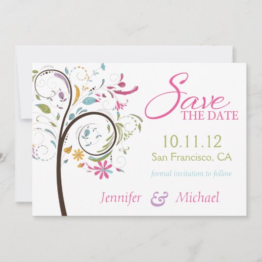 日付のドードルツリーの状態 セーブザデート (正面)