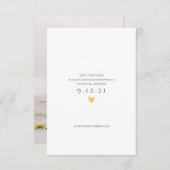 日付のハート結婚フォトカードの保存 (正面/裏面)