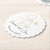 日付のパブ結婚コースターのカスタム保存 ペーパーコースター (アングル)