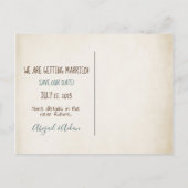 日付のヒトデとメッセージをボトルに保存 案内ポストカード (裏面)