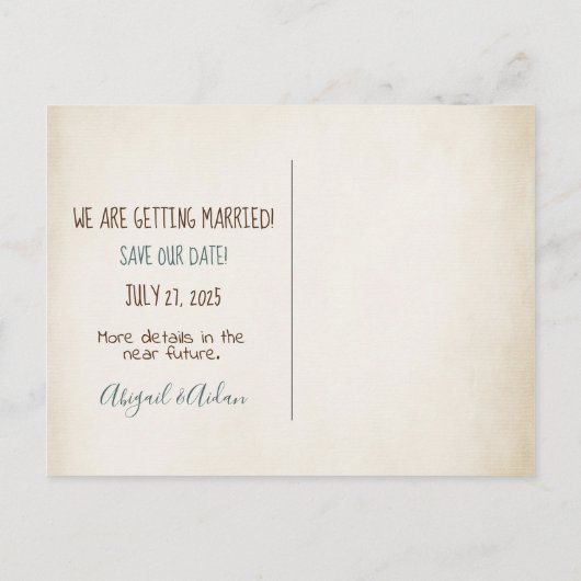 日付のヒトデとメッセージをボトルに保存 案内ポストカード (裏面)