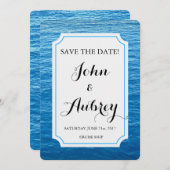 日付のビーチの遊航船の結婚式を救って下さい セーブザデート (正面/裏面)