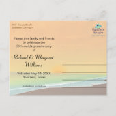 日付のビーチ記念日の保存 案内ポストカード (裏面)