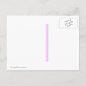 日付のピンク色のポストカストライプードの保存 案内ポストカード (裏面)