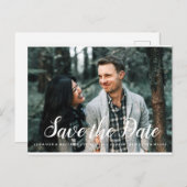 日付のフォトカードの招待状を救って下さい 案内ポストカード (正面/裏面)