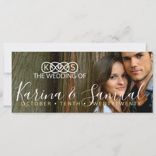 日付のフォトカードを保存する セーブザデート (正面)