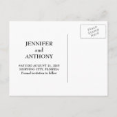 日付のフォトポストカードを保存する 案内ポストカード (裏面)